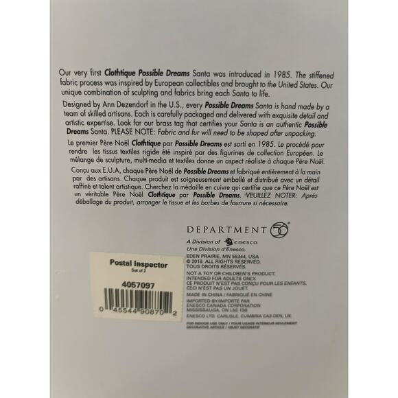 NIB Department 56 postal inspector santa‎ christmas collector 4057097 - Picture 5 of 6